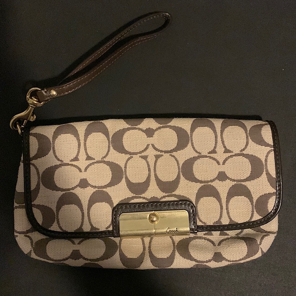 Coach clutch wristlet bag